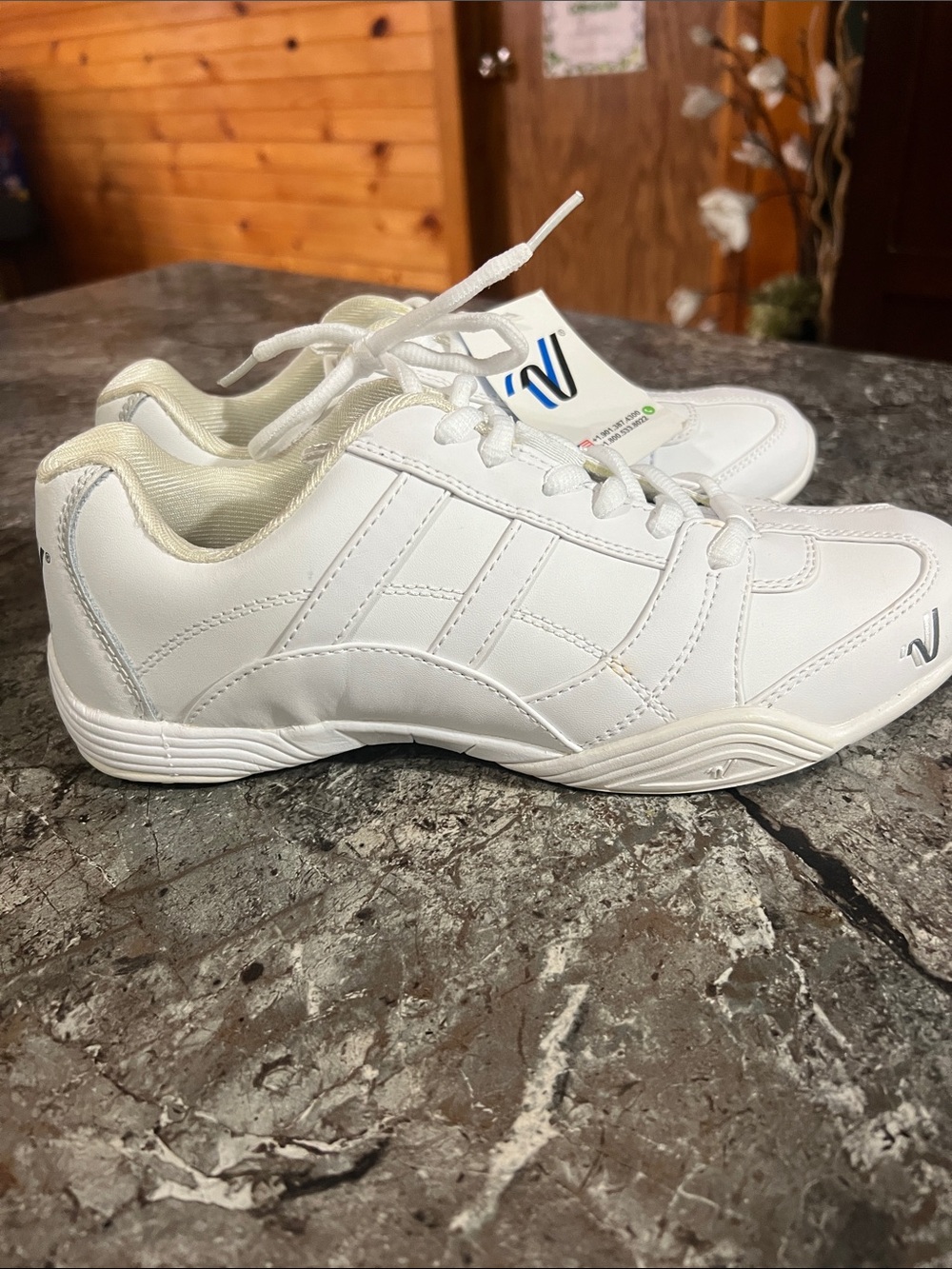 Varsity White Women's Athletic Sneakers - Picture 2 of 4